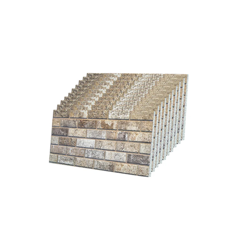 Outlet Beige Dream T-1902 Brick Wall Panels (10 Pieces)