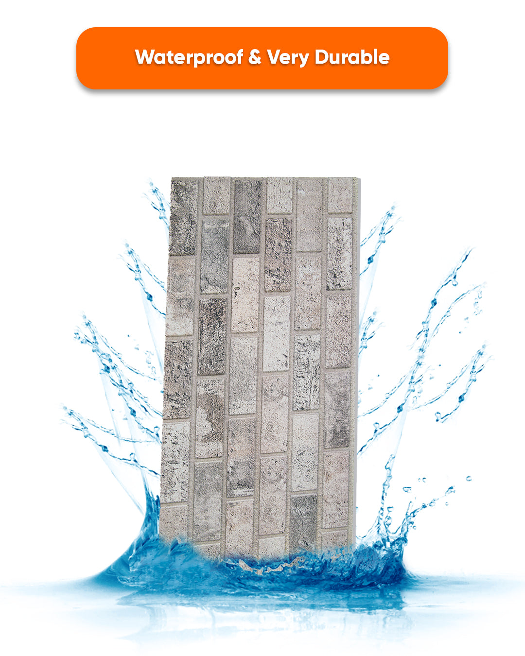 Beige Dream T-1902 | 3D Brick Effect Decorative Wall Panels, 20x40in | 3/10/20 Panel Options