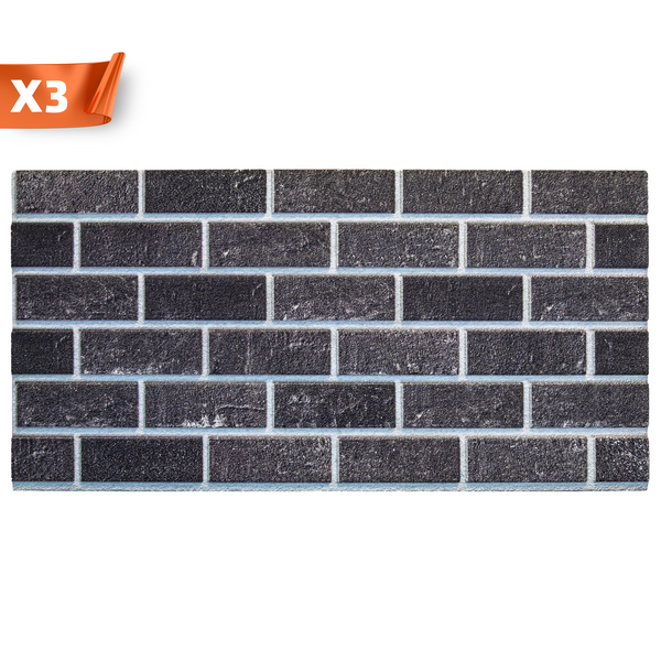 Outlet Ash Smoke T-1905 Brick Wall Panels (3 Pieces)