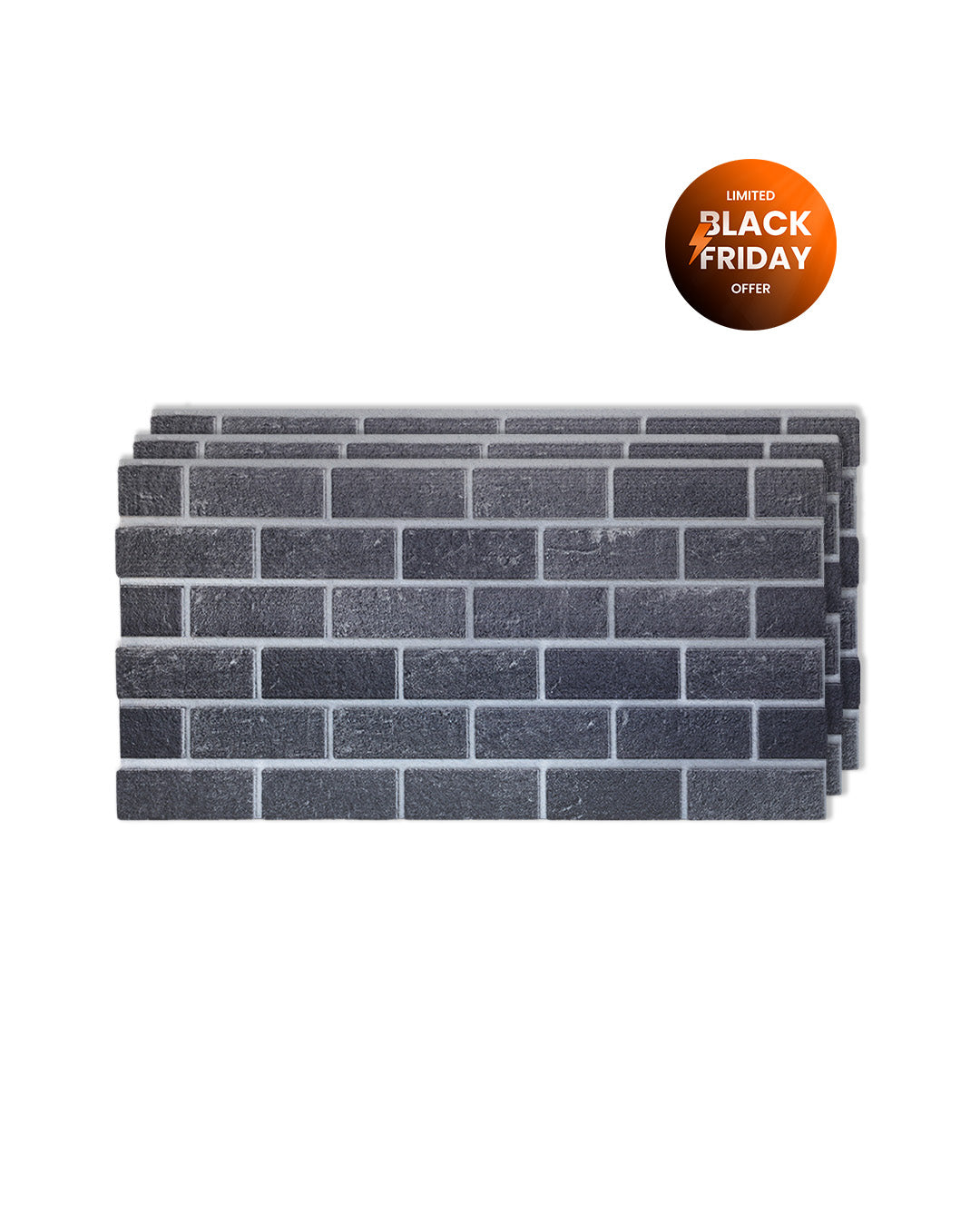 Ash Smoke T-1905 3D Decorative Wall Panels, Brick Effect