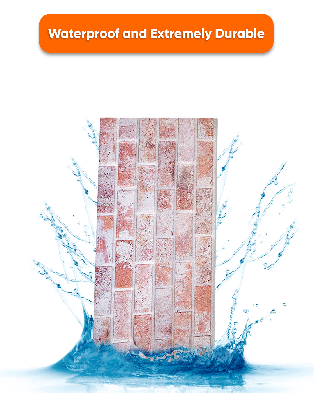 Stone House T-1913 3D Decorative Wall Panels, Brick Effect