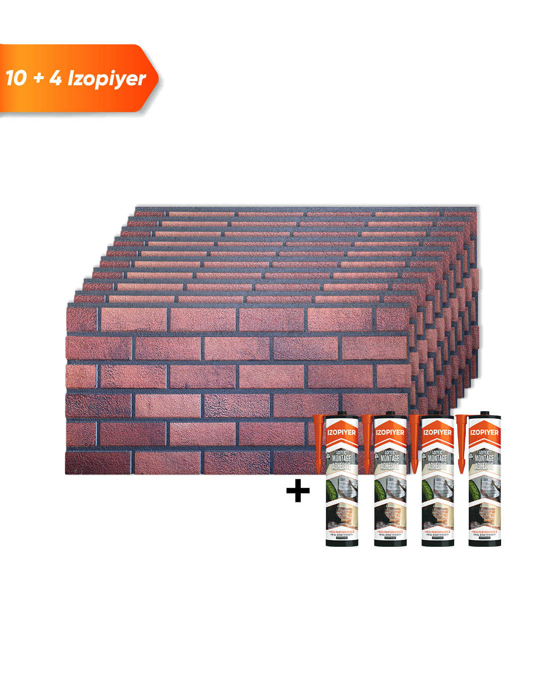 Oldbury T-1705 3D Decorative Wall Panels, Brick Effect