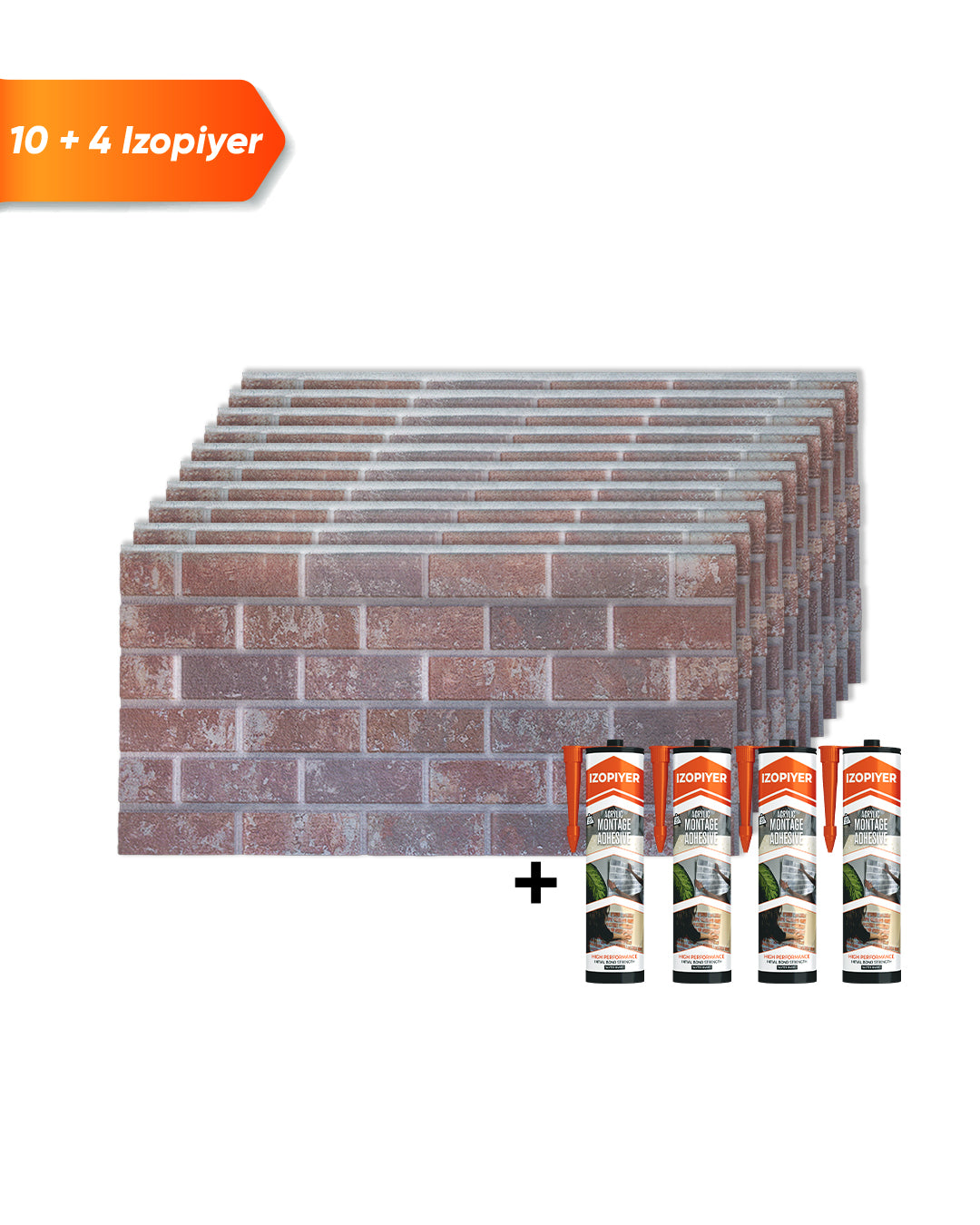 Mokka Royal T-1901 3D Decorative Wall Panels, Brick Effect