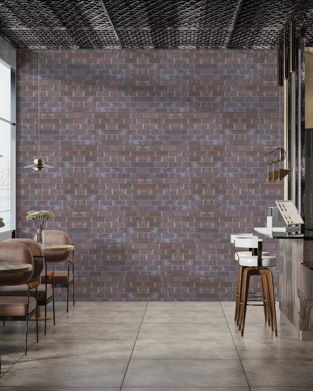 Mokka Royal T-1901 3D Decorative Wall Panels, Brick Effect