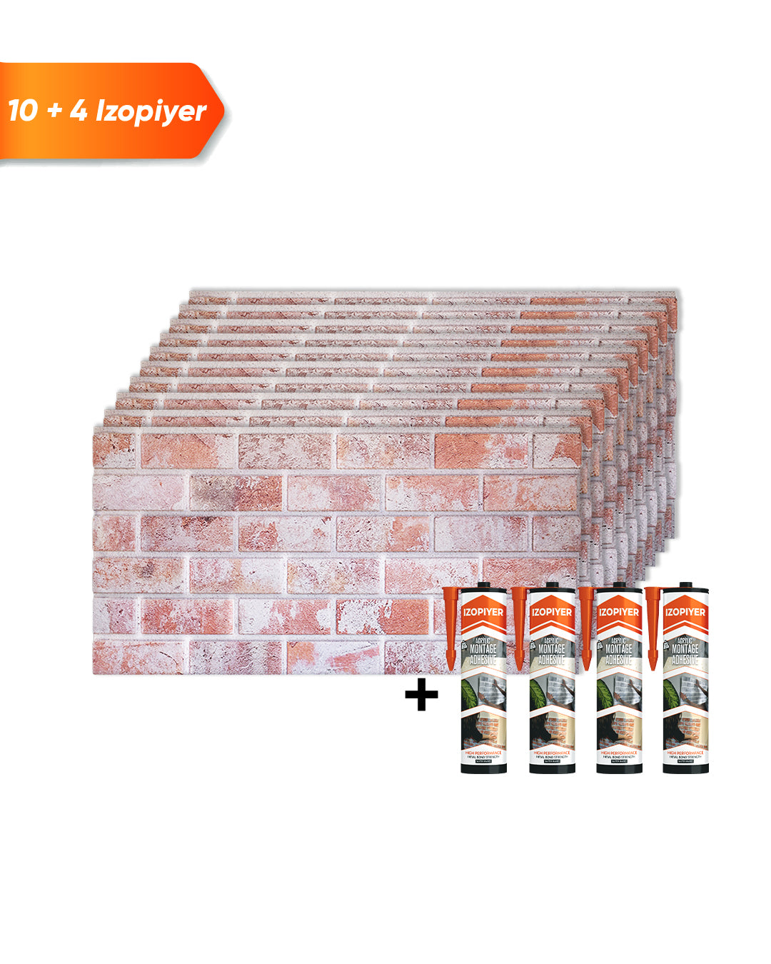 Stone House T-1913 3D Decorative Wall Panels, Brick Effect