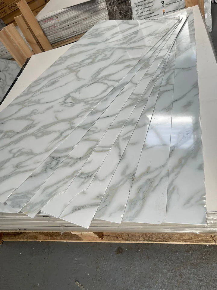 Crimson Vein Marble Look Wall Panels - Outlet (2ft x 4ft)