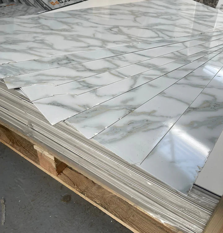 Crimson Vein Marble Look Wall Panels - Outlet (2ft x 4ft)