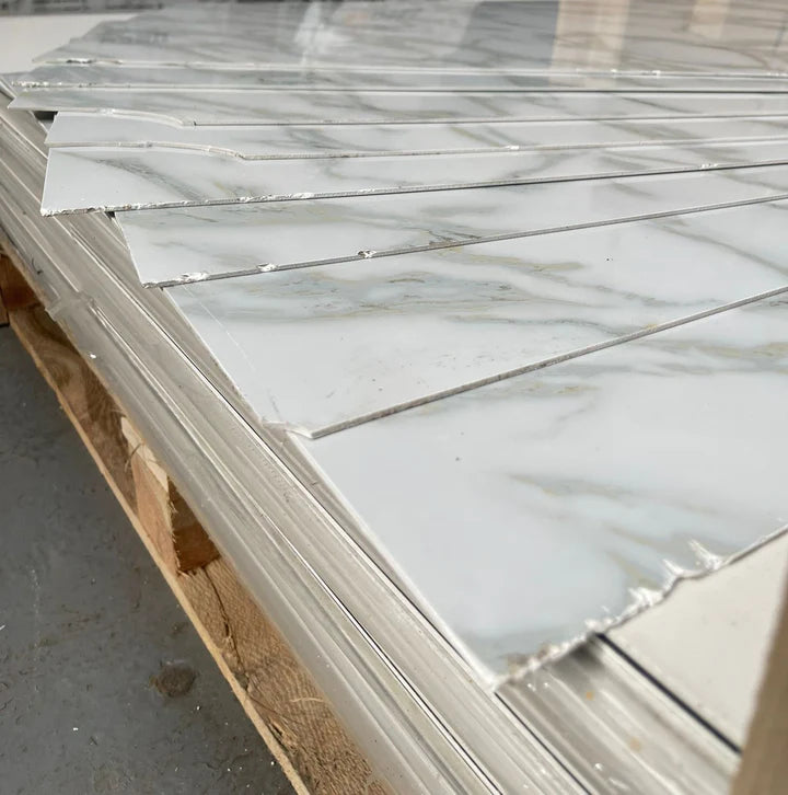 Crimson Vein Marble Look Wall Panels - Outlet (2ft x 4ft)