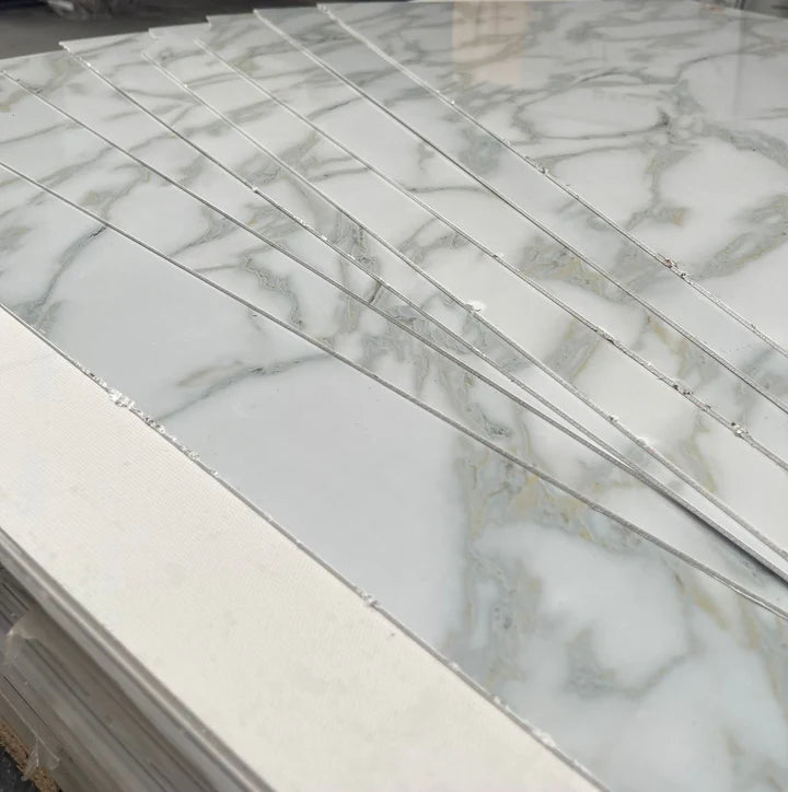 Crimson Vein Marble Look Wall Panels - Outlet (2ft x 4ft)