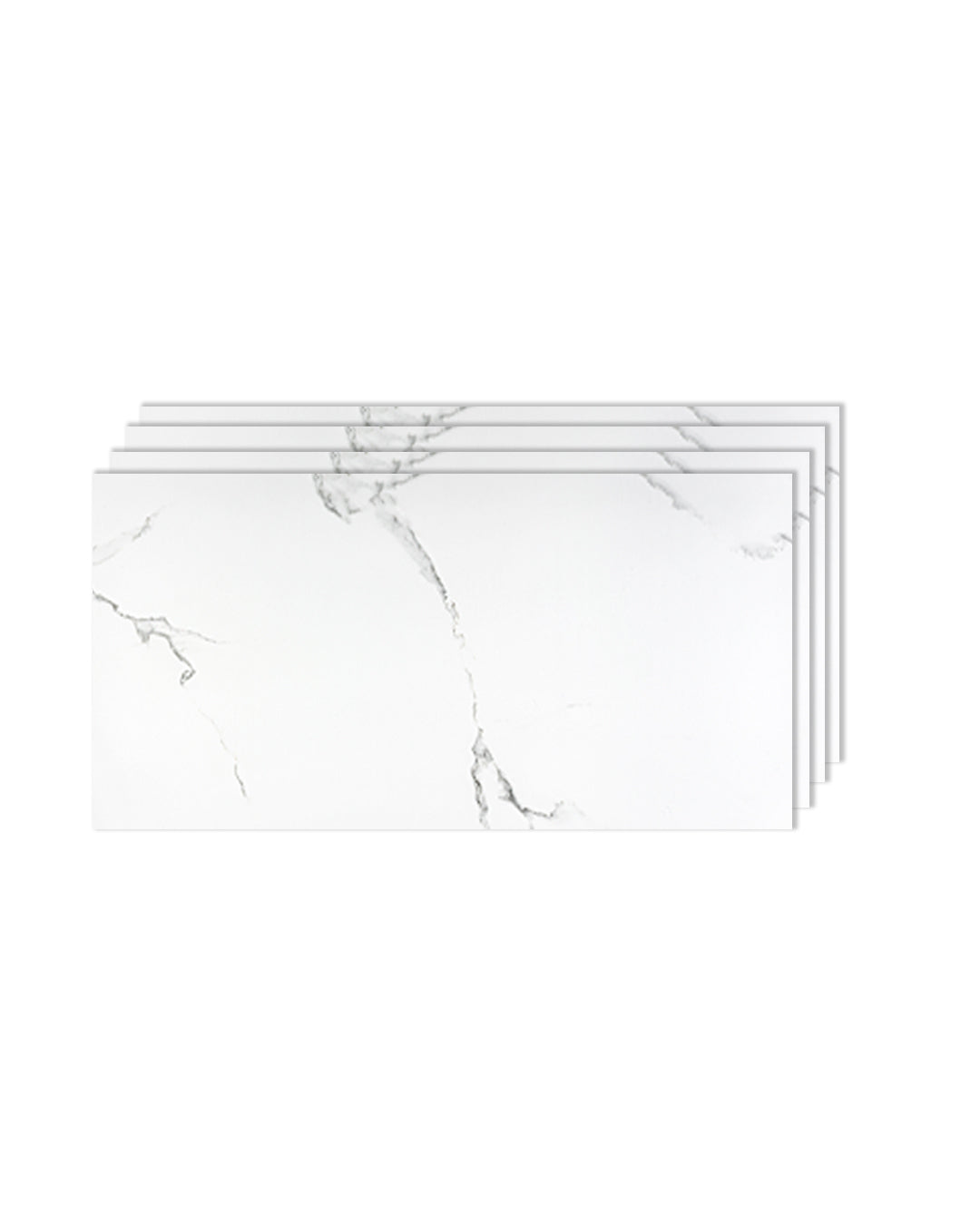 White Serenity | Marble Look Decorative Wall Panels (24"x48") | 4 Pieces | Alternative to Bathroom & Kitchen Tiles, Shower Wall Panels, Kitchen Backsplash