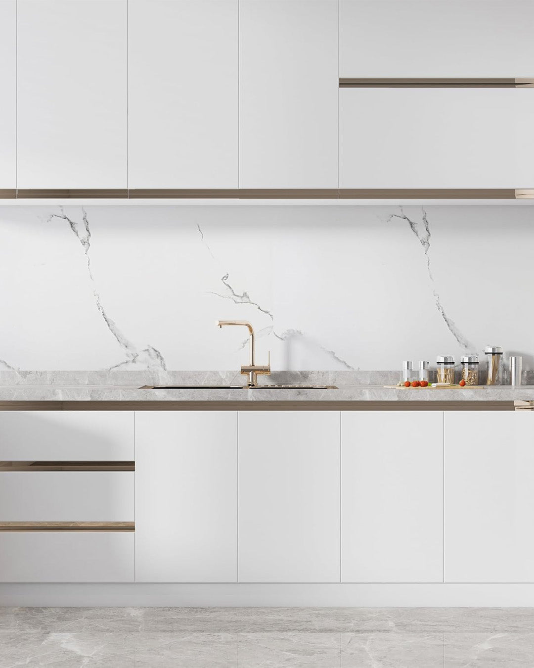 White Serenity Marble Look Wallpanels (24in x 48in)