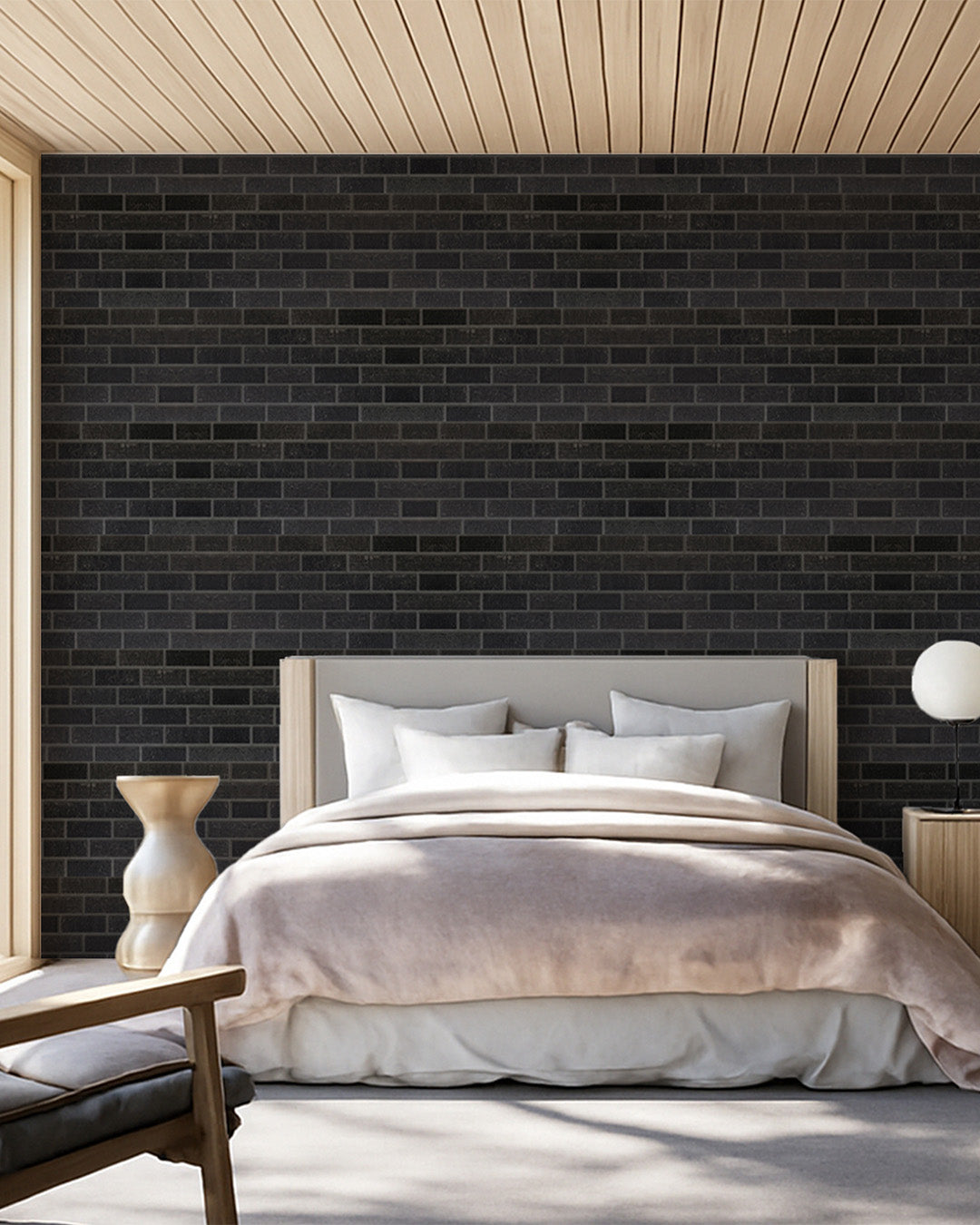 Ash Smoke T-1905 | 3D Brick Effect Decorative Wall Panels, 20x40in | 3/10/20 Panel Options
