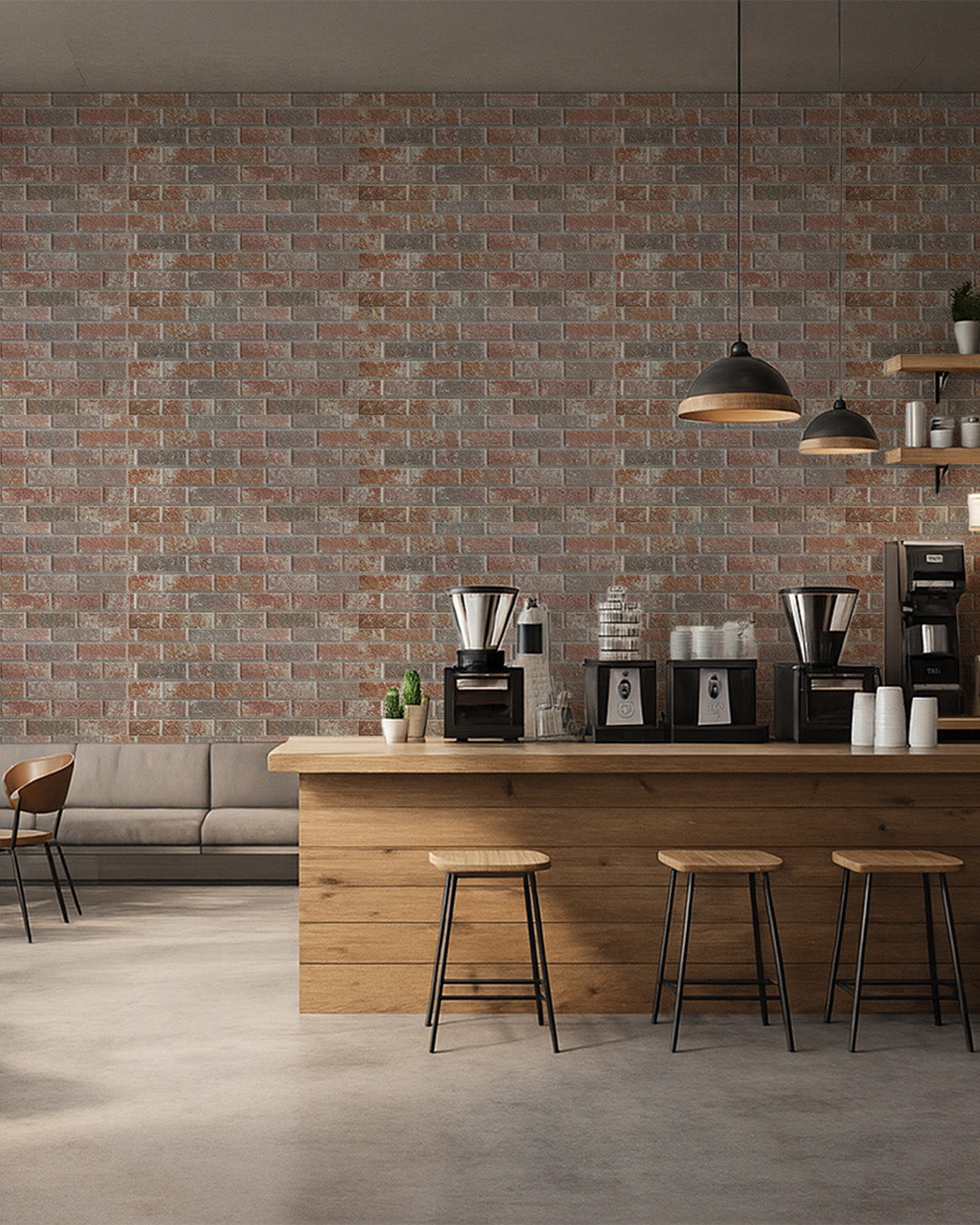 Mocha Royal T-1901 | 3D Brick Effect Decorative Wall Panels, 20x40in | 3/10/20 Panel Options