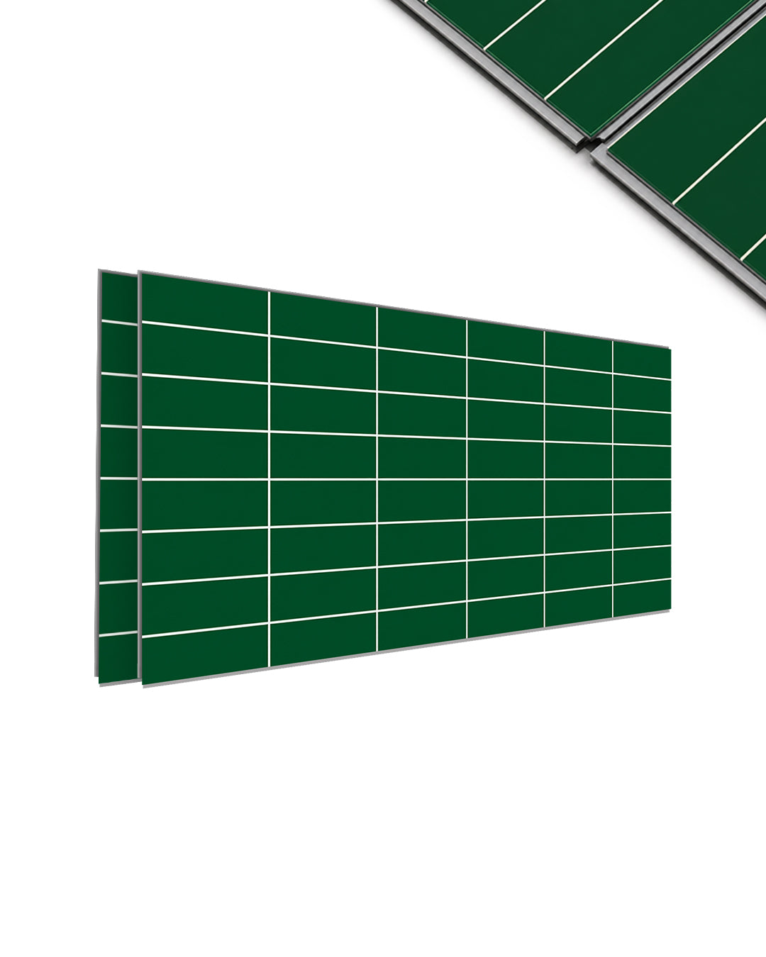 Deep Green Line- Spc Lock System Marble Effect Wall Panel (24 × 46 in) Matte Finish