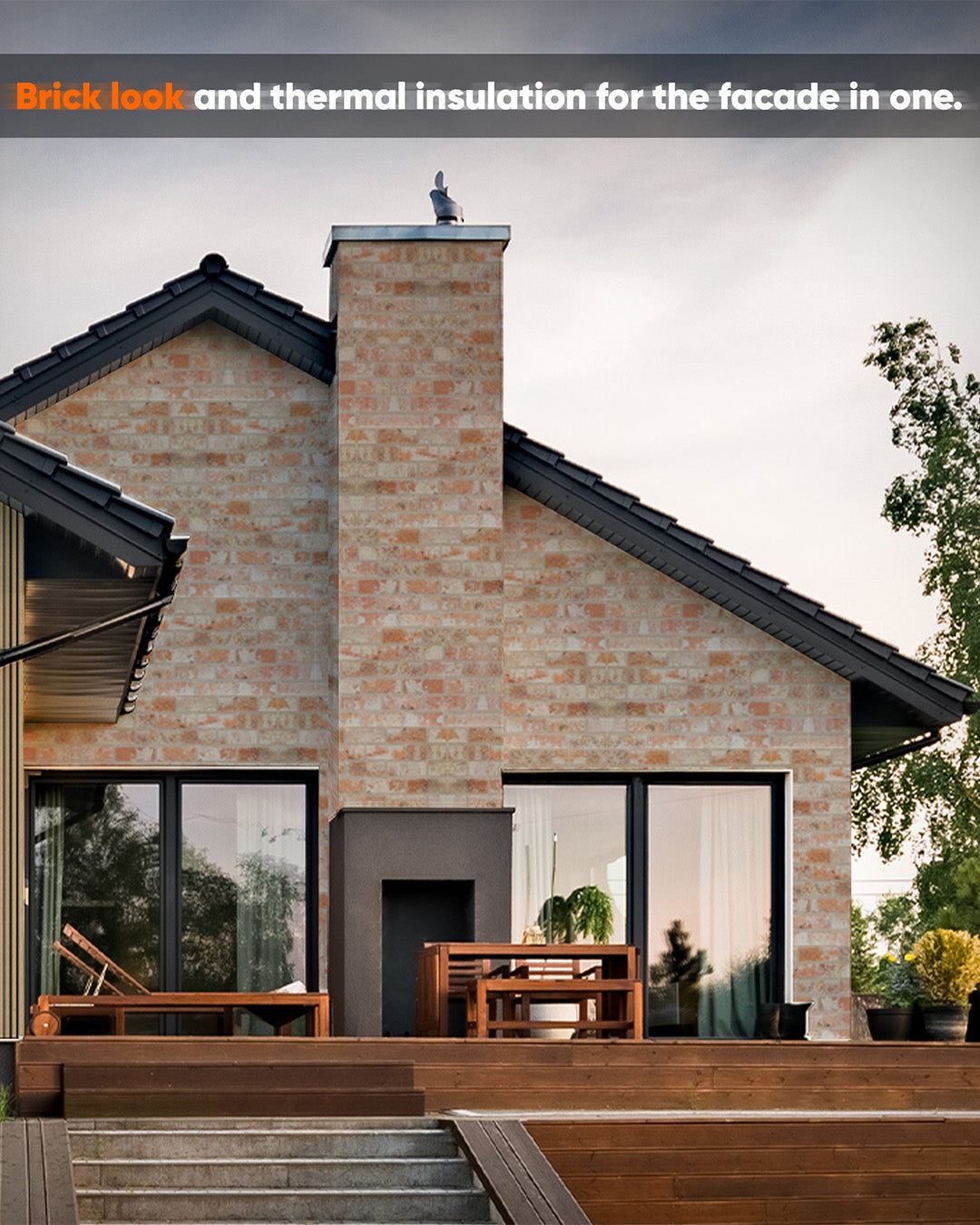 Stone House T-1913 | 3D Brick Effect Decorative Wall Panels, 20x40in | 3/10/20 Panel Options