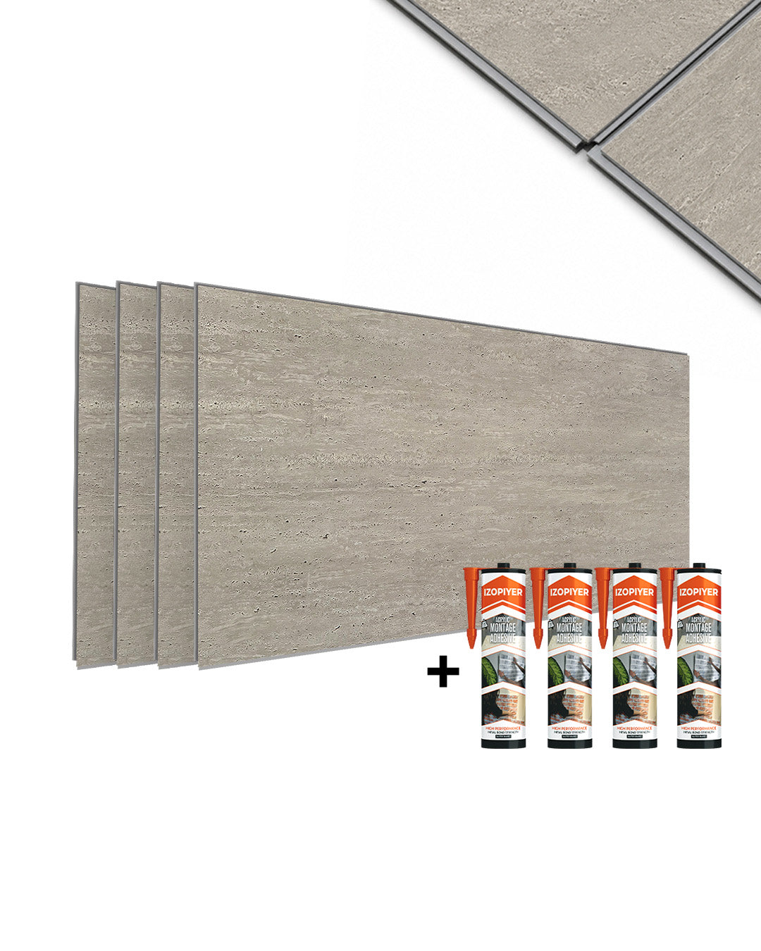 Desert Silence - Spc Lock System Marble Effect Wall Panel (24 × 46 in) Matte Finish