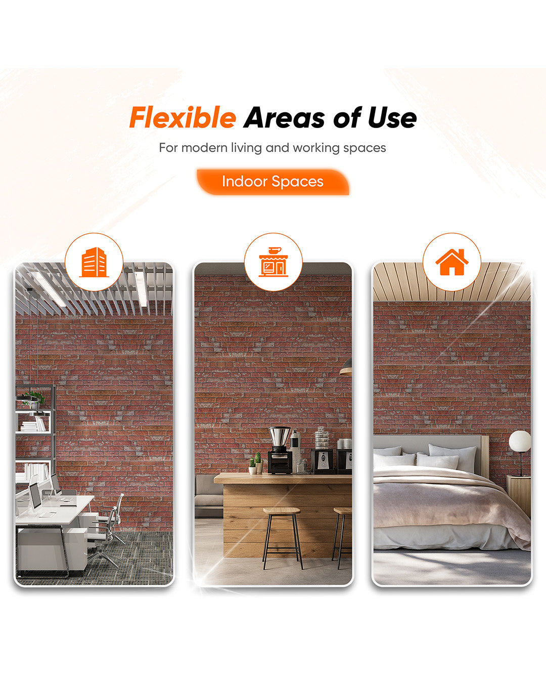 Vintage Dream SL-1716 | 3D Brick Effect Decorative Wall Panels, 20x40in | 3/10/20 Panel Options
