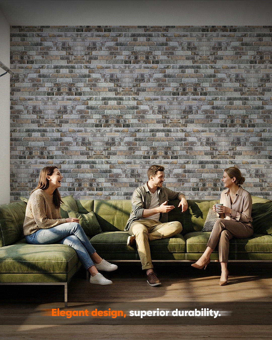 Towards The Bridge SL-1804 | 3D Brick Effect Decorative Wall Panels, 20x40in | 3/10/20 Panel Options