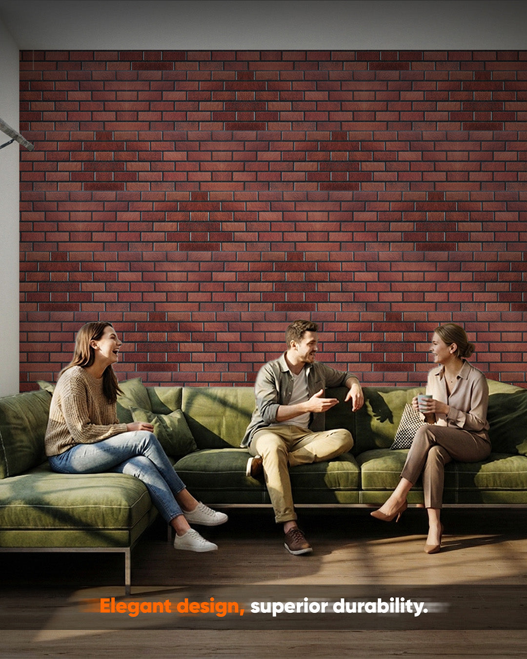 Oldbury T-1705 | 3D Brick Effect Decorative Wall Panels, 20x40in | 3/10/20 Panel Options