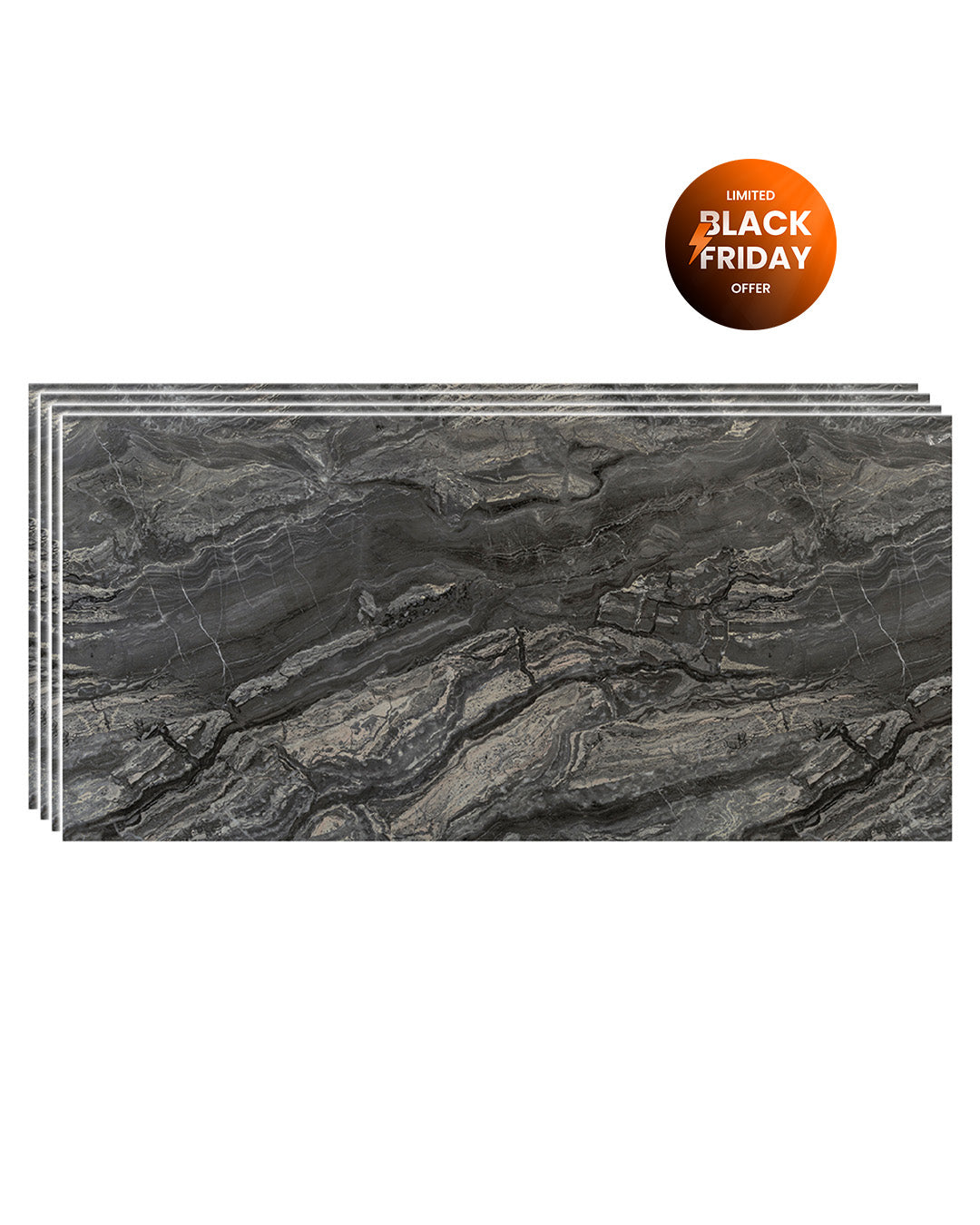 Midnight Vein Marble Look Wallpanels (24in x 48in)