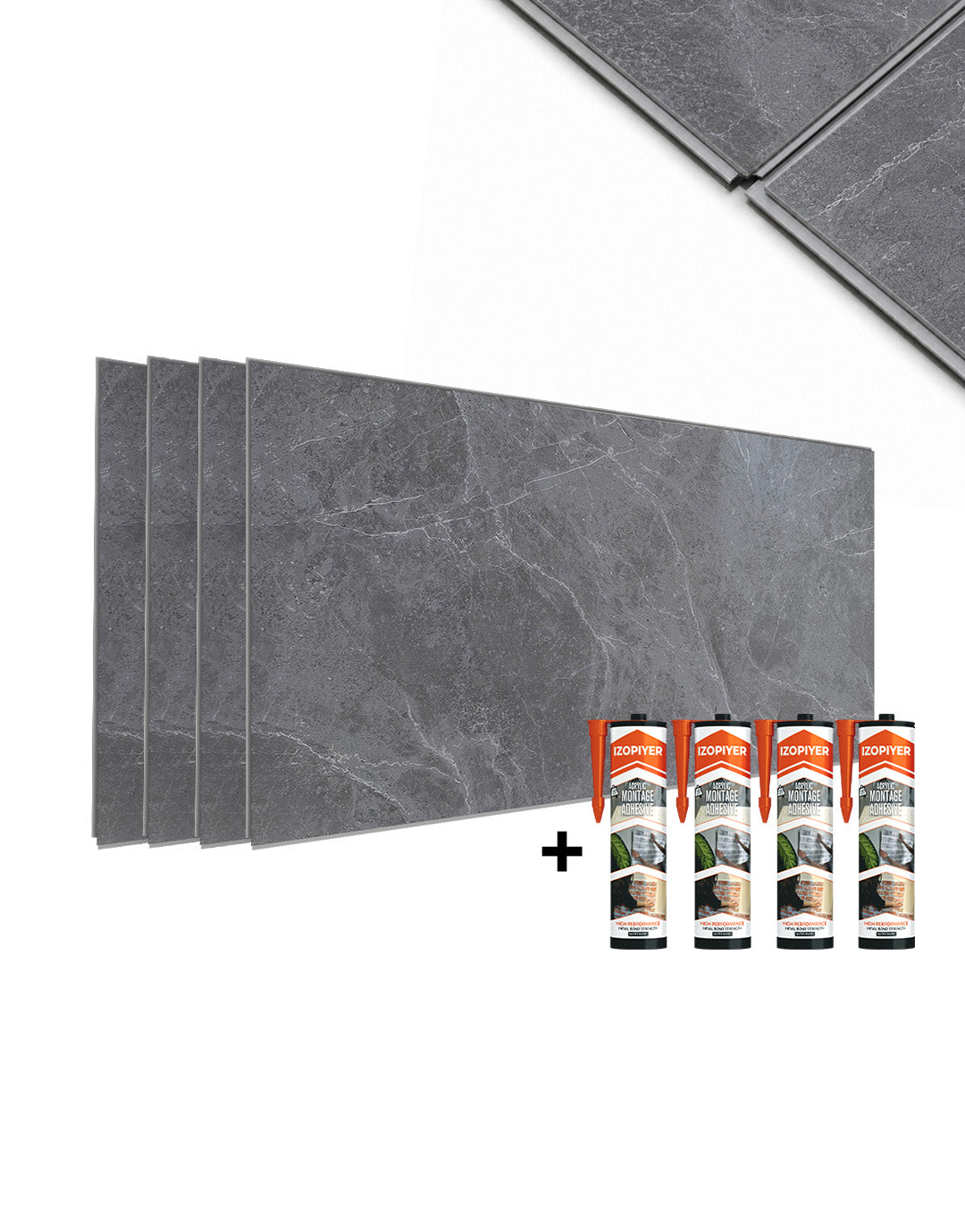 Misty Mountain- Spc Lock System Marble Effect Wall Panel (24 × 46 in) Matte Finish