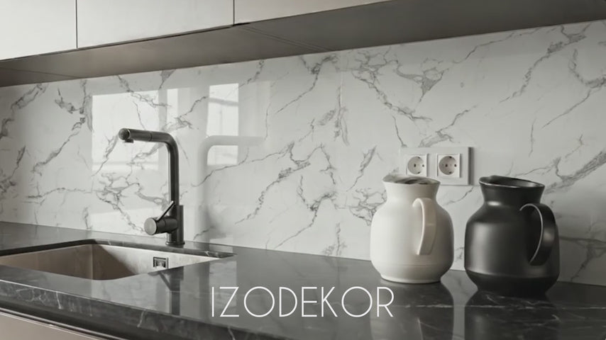 Garden of Eden | Marble Look Decorative Wall Panels (24"x48") | 4 Pieces | Alternative to Bathroom & Kitchen Tiles, Shower Wall Panels, Kitchen Backsplash