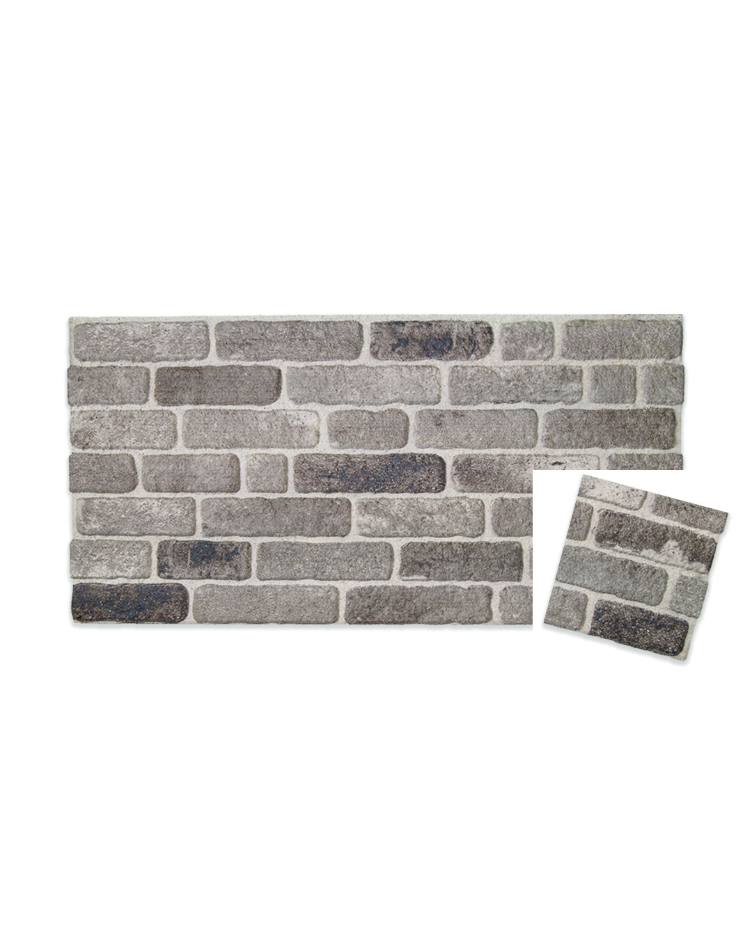 Path Of Gray SL-1926 | 3D Brick Effect Decorative Wall Panels, 20x40in | 3/10/20 Panel Options