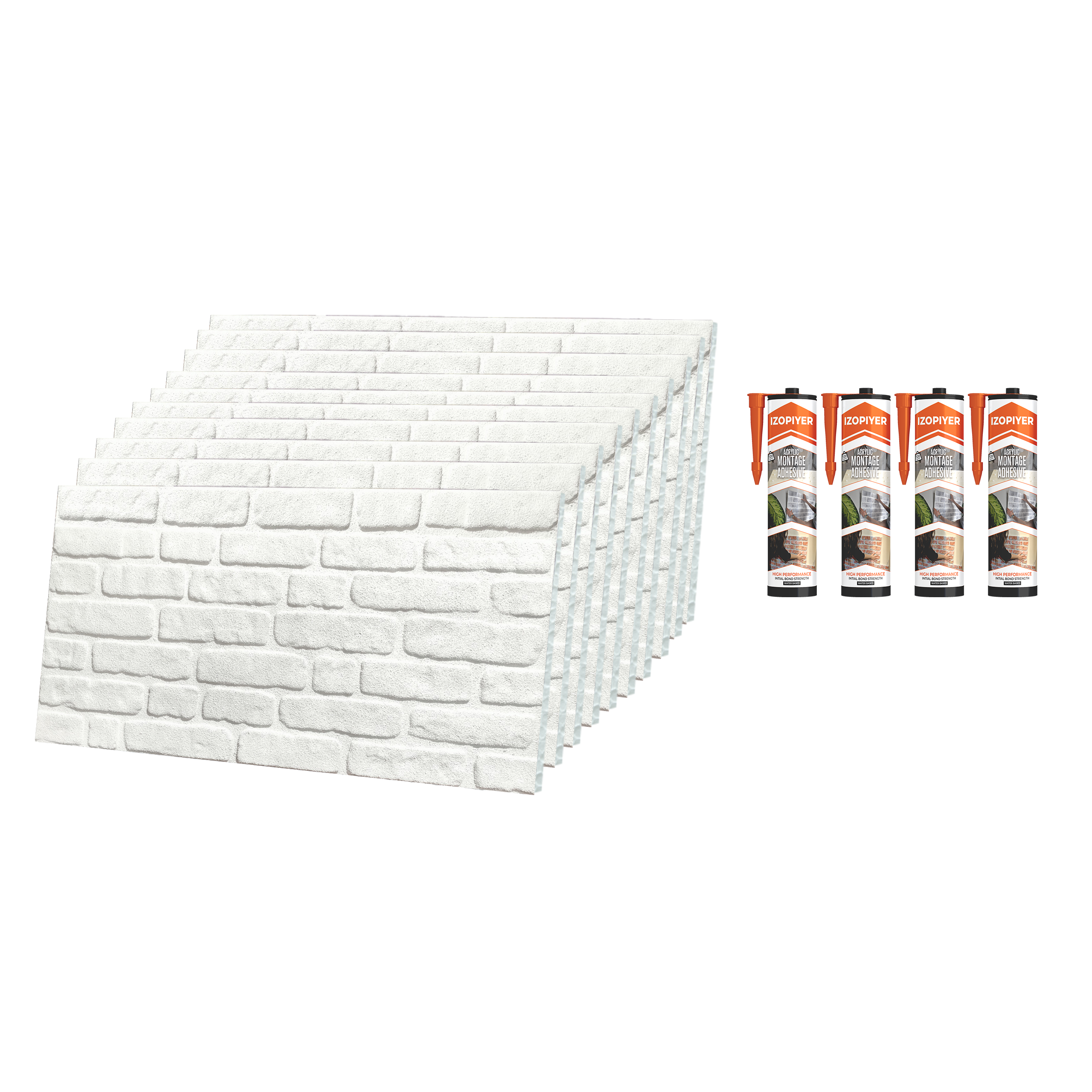 White Snow Slim L-1900 3D Decorative Wall Panels