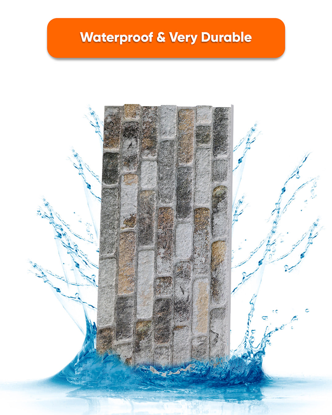 Towards The Bridge SL-1804 | 3D Brick Effect Decorative Wall Panels, 20x40in | 3/10/20 Panel Options