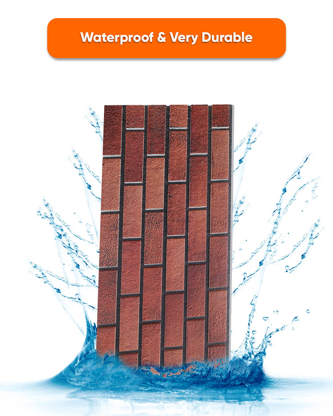 Oldbury T-1705 | 3D Brick Effect Decorative Wall Panels, 20x40in | 3/10/20 Panel Options