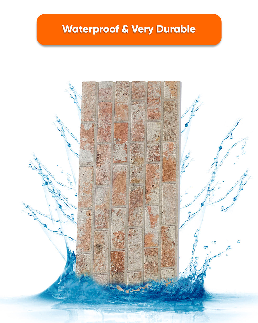 Stone House T-1913 | 3D Brick Effect Decorative Wall Panels, 20x40in | 3/10/20 Panel Options