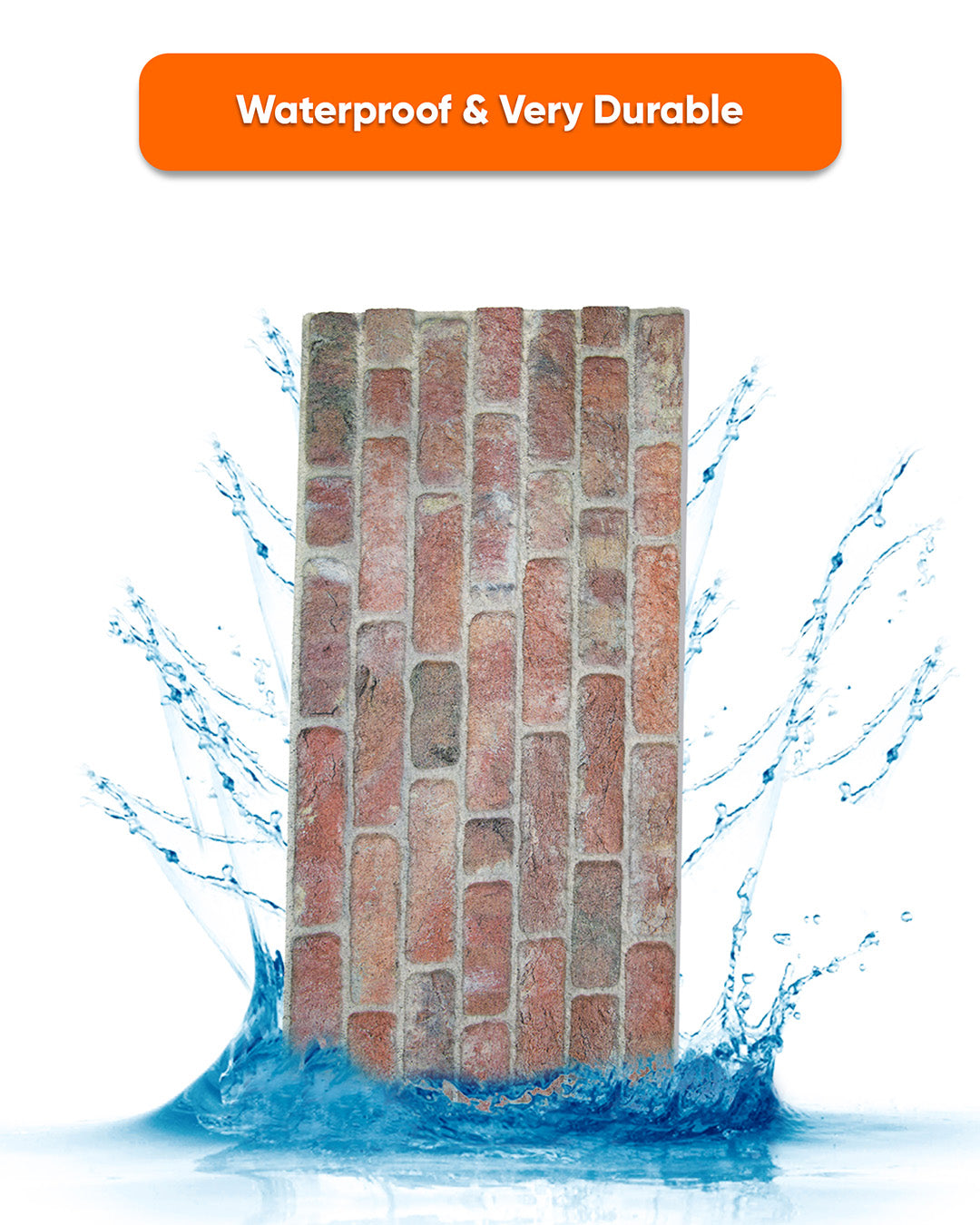Stone Bridge SL-1902 | 3D Brick Effect Decorative Wall Panels, 20x40in | 3/10/20 Panel Options