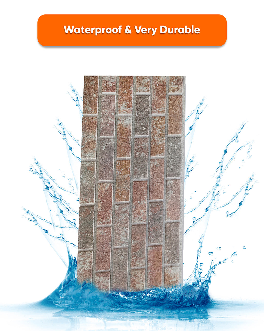 Mocha Royal T-1901 | 3D Brick Effect Decorative Wall Panels, 20x40in | 3/10/20 Panel Options