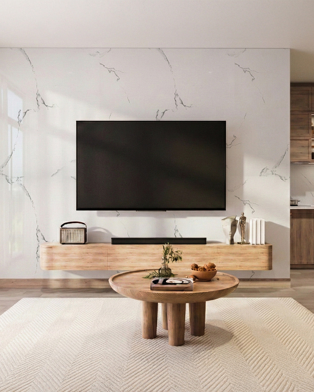 White Serenity | Marble Look Decorative Wall Panels (24"x45") | 4 Pieces | Alternative to Bathroom & Kitchen Tiles, Shower Wall Panels, Kitchen Backsplash