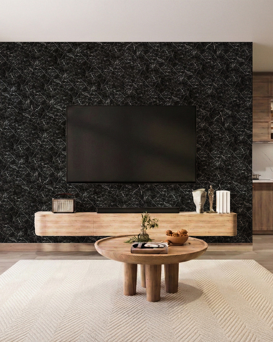 Nightfall Vein | Marble Look Decorative Wall Panels (24"x48") | 4 Pieces  | Alternative to Bathroom & Kitchen Tiles, Shower Wall Panels, Kitchen Backsplash